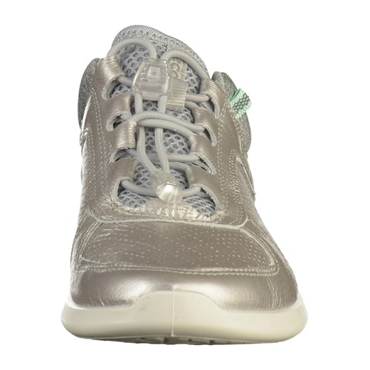 Buty sportowe damskie Ecco sneakersy młodzieżowe bez wzorów skórzane na platformie sznurowane 
