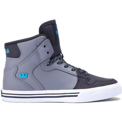 buty SUPRA - Kids Vaider Charcoal/Black/Turquoise-White (CCB)