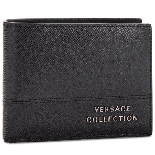 Duży Portfel Męski VERSACE COLLECTION - V930120 VM00043 V000C Nero Versace Collection   eobuwie.pl