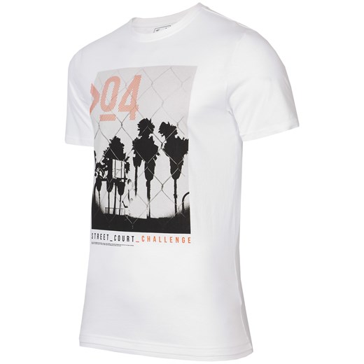 T-shirt męski TSM004 - biały 4F   
