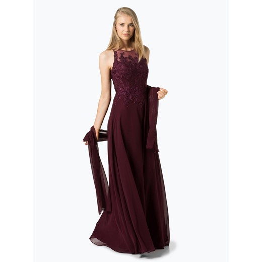 Luxuar Fashion - Damska sukienka wieczorowa z etolą, czerwony Luxuar Fashion  36 vangraaf