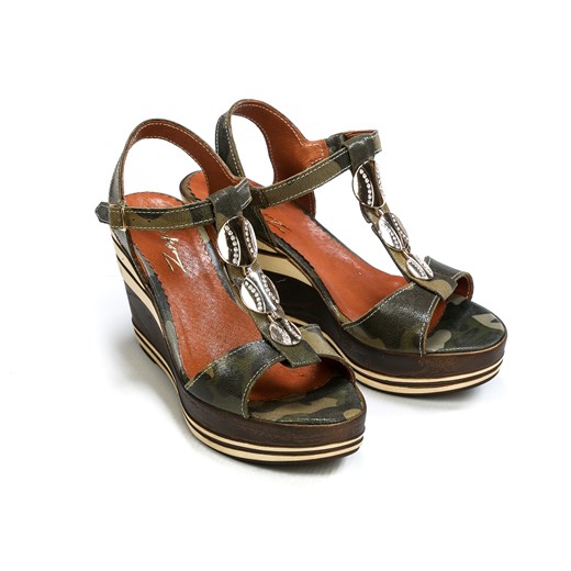 sandałki na koturnie - skóra naturalna - model 355 - kolor moro  Zapato 38 (długość wkładki 25 cm) promocja zapato.com.pl 