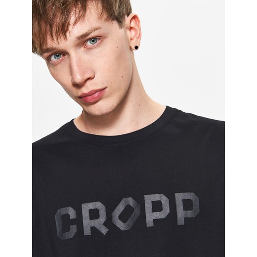 Cropp - Koszulka z nadrukiem cropp - Czarny  Cropp M 