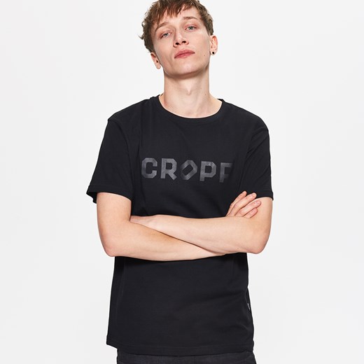 Cropp - Koszulka z nadrukiem cropp - Czarny Cropp  XXL 