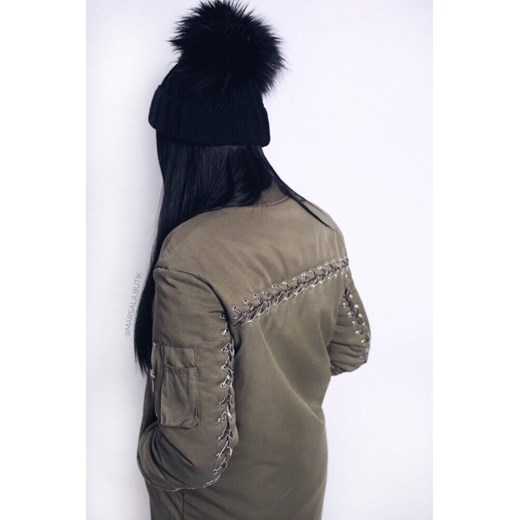 Długa BOMBERKA PARKA - khaki M wyprzedaż Marsala