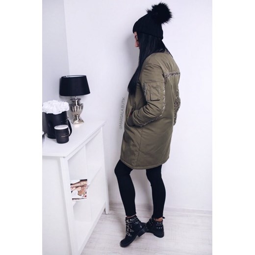 Długa BOMBERKA PARKA - khaki M wyprzedaż Marsala