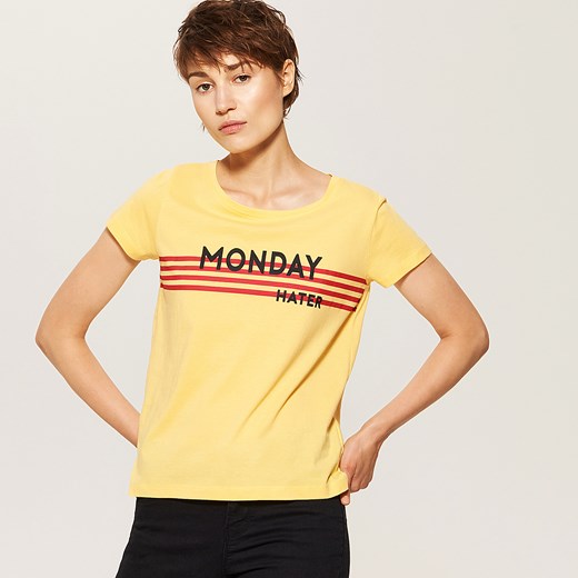 House - T-shirt z napisem - Żółty  House XL 