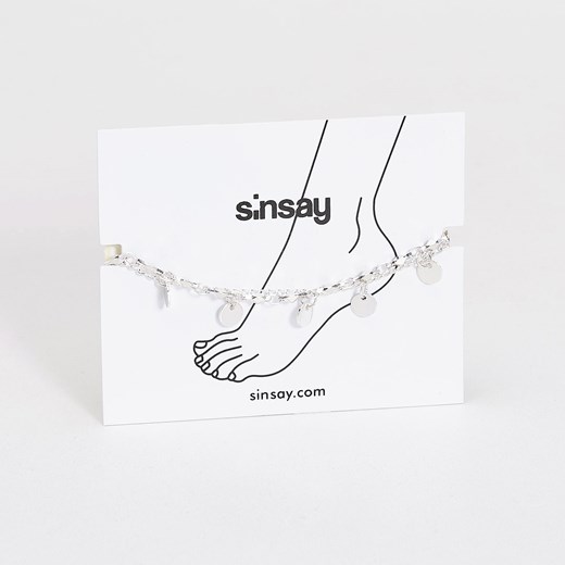 Sinsay - Zestaw dwóch bransoletek na nogę - Jasny szar Sinsay One Size