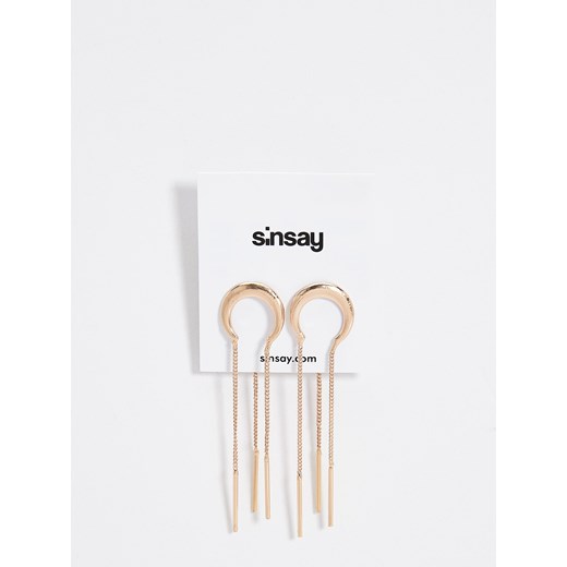 Sinsay - Długie kolczyki - Beżowy Sinsay  One Size 