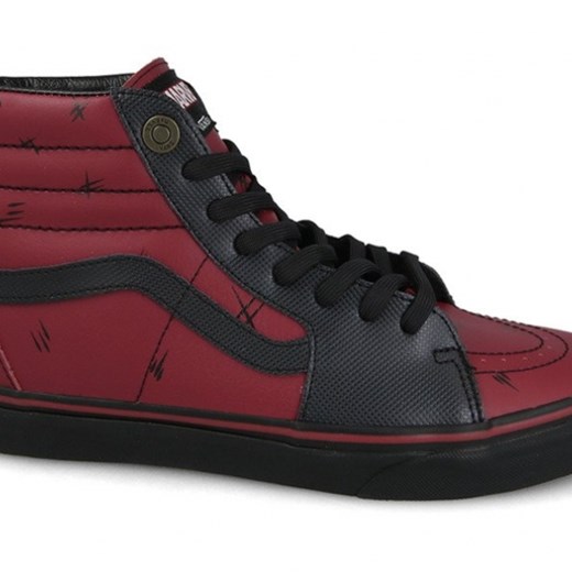 Buty męskie sneakersy Vans x Marvel Deadpool Sk8-Hi VA38GEUBJ - CZERWONY Vans 41 sneakerstudio.pl