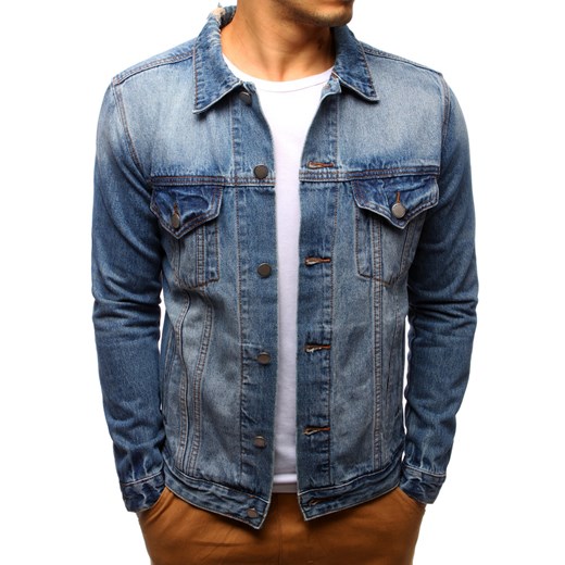 Kurtka męska jeansowa niebieska (tx2195)  Dstreet XL 