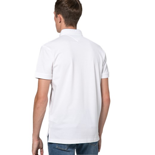 Biała koszulka polo męskie Tommy Hilfiger 