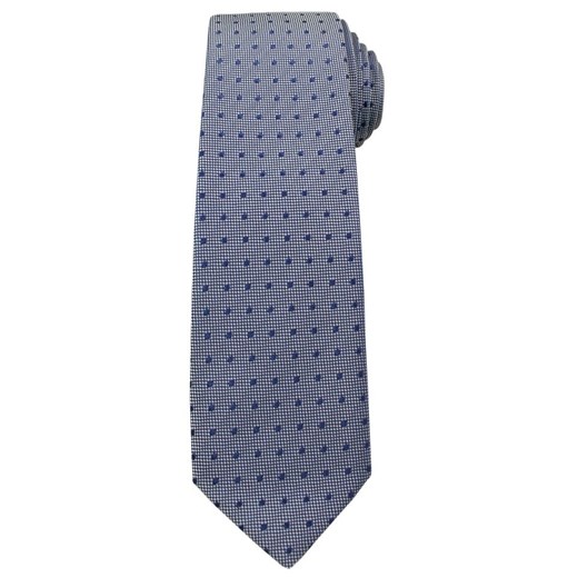 Krawat Męski, Niebiesko-Stalowy w Groszki - Angelo di Monti KRADM1392 ze sklepu JegoSzafa.pl w kategorii Krawaty - zdjęcie 52172324