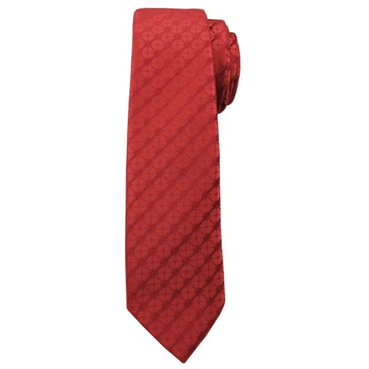Modny i Elegancki Krawat Alties - Czerwony, Drobna Faktura KRALTS0183 ze sklepu JegoSzafa.pl w kategorii Krawaty - zdjęcie 52172362