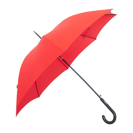 Damski parasol automatyczny z czerwoną czaszą - Knirps