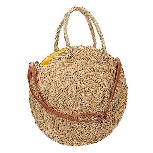 Okrągły koszyk torba pleciony z trawy morskiej FRENCH RIVIERA 4318 Galarti brazowy  rinkopl