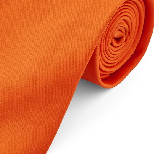Podstawowy krawat w jaskrawym kolorze pomarańczowym 8 cm
