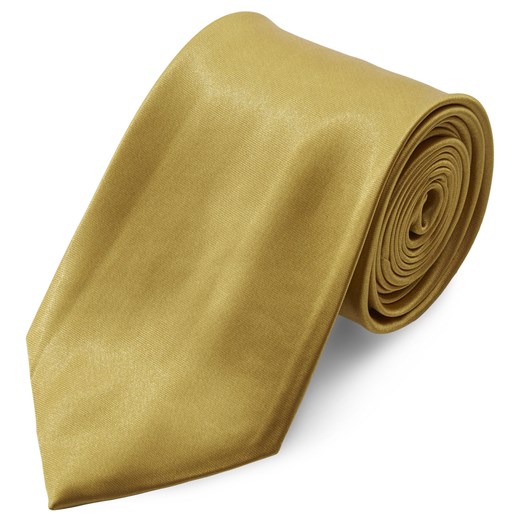 Podstawowy krawat w lśniącym złotym kolorze 8 cm