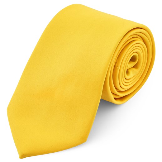 Podstawowy krawat w kolorze kanarkowym 8 cm