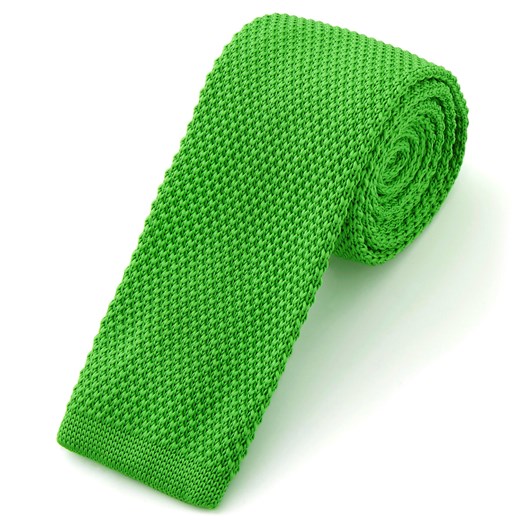 Zielony krawat z dzianiny