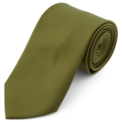 Podstawowy krawat w kolorze zielonego liścia 8 cm