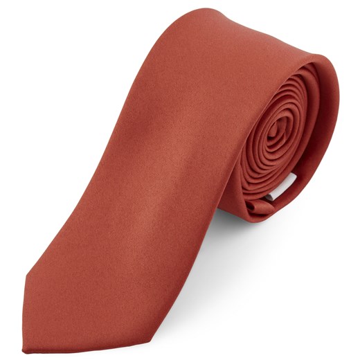 Podstawowy krawat w kolorze terakoty 6 cm