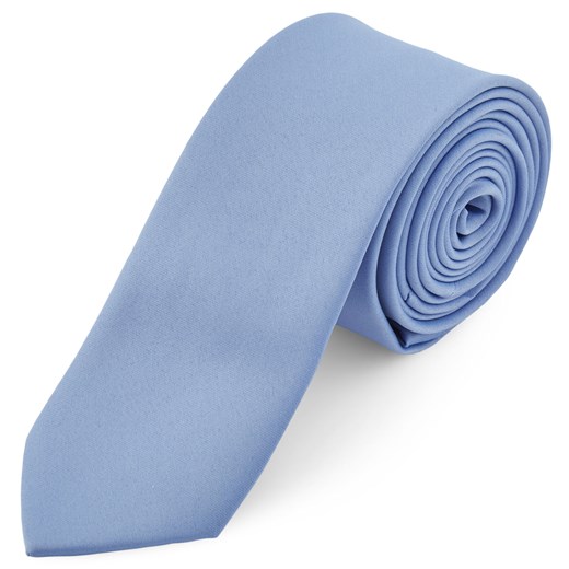 Podstawowy krawat w kolorze błękitnym 6 cm