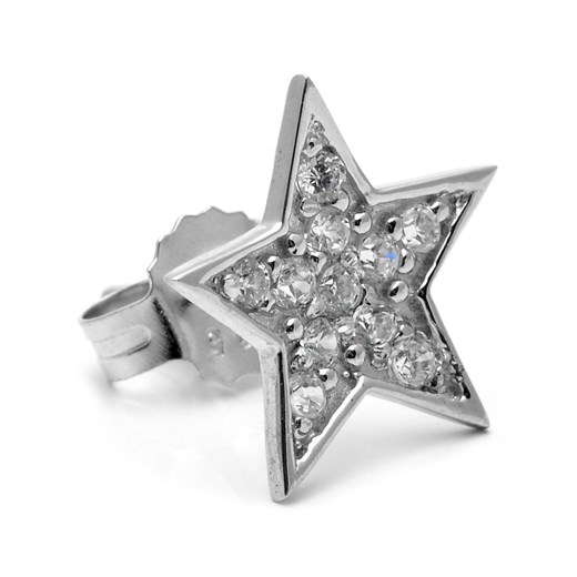 Kolczyk w kształcie gwiazdy ze srebra wysokiej próby