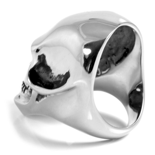 Ogromny stalowy pierścień z czaszką typu Oversize