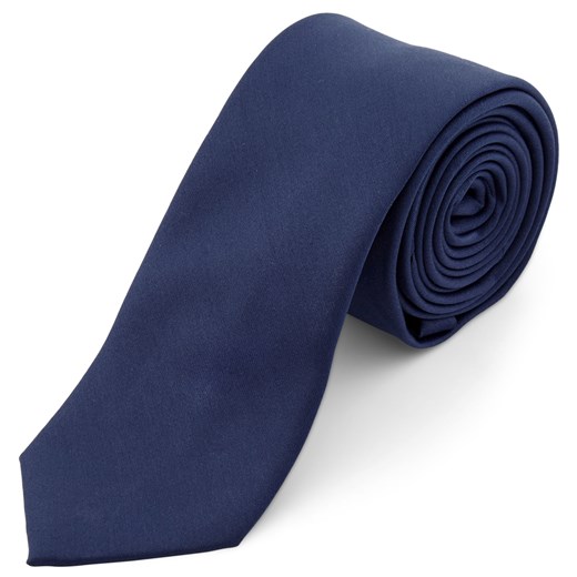 Podstawowy krawat w kolorze granatowym 6 cm