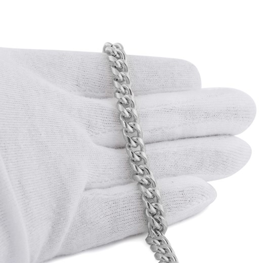 Łańcuszkowa bransoletka w srebrnym tonie 8 mm
