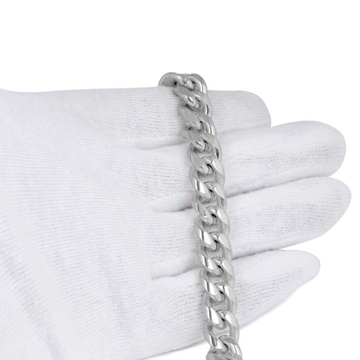 Łańcuszkowa bransoletka w srebrnym tonie 10 mm