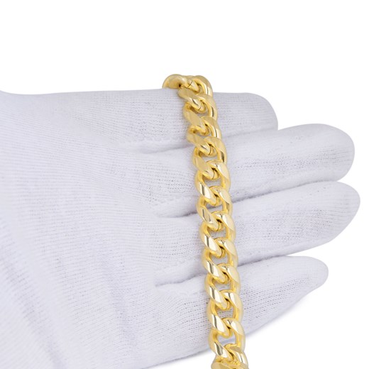Łańcuszkowy naszyjnik w złotym tonie 10 mm