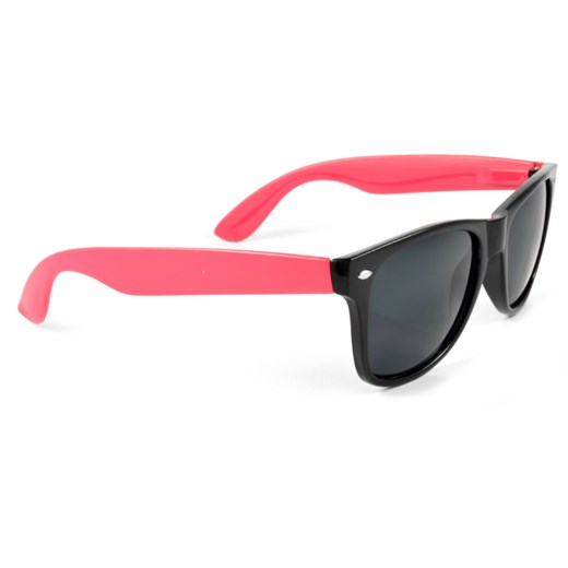 Czarno i jaskrawo różowe okulary przeciwsłoneczne retro