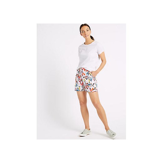 Linen Rich Printed Casual Shorts  Marks & Spencer   Marks&Spencer
