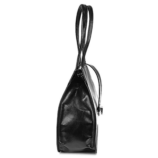 DAN-A T240 czarna torebka skórzana elegancki kuferek skorzana-com czarny glamour