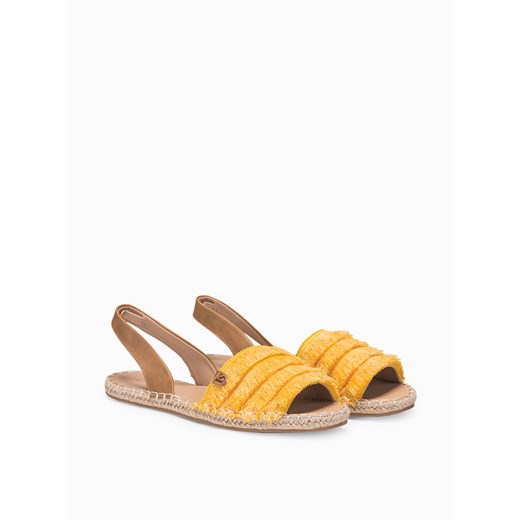 Espadryle bez pięty żółte LR284 41 LaRica