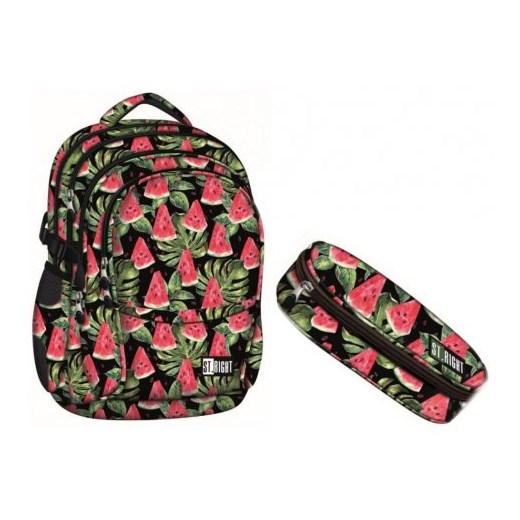 ST.RIGHT ZESTAW SZKOLNY PLECAK PIÓRNIK WATERMELON 2W1 ARBUZY St.Majewski BIUROPRO.pl