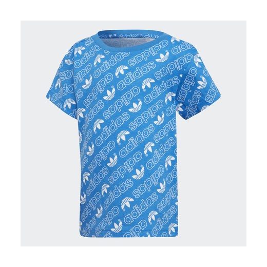 Koszulka Trefoil Monogram niebieski Adidas 104 