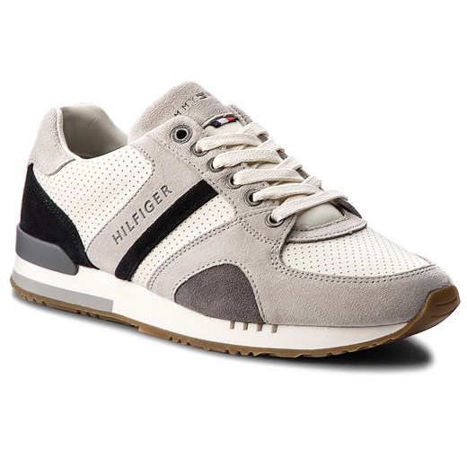 Sneakersy TOMMY HILFIGER - New Iconic Casual Runner FM0FM01640  Ice 101  Tommy Hilfiger 40 eobuwie.pl