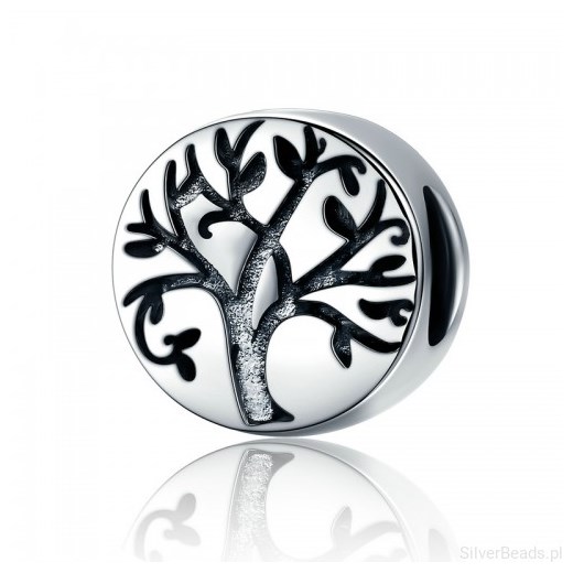 D931 Drzewo charms koralik beads srebro 925