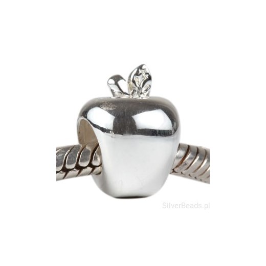D016 Jabłko charms koralik beads srebro 925