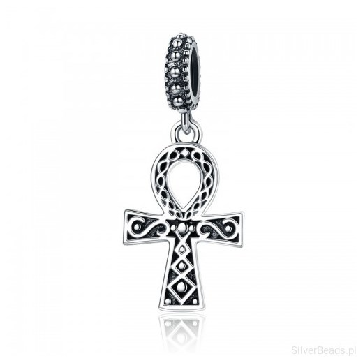 D883 Krzyż charms koralik beads srebro 925