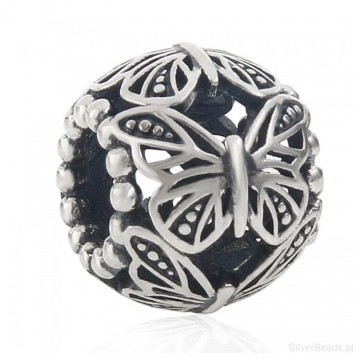 D730 Motylki charms koralik beads srebro 925