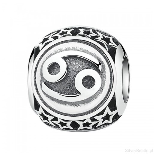 D842 Rak zodiak charms koralik beads srebro 925