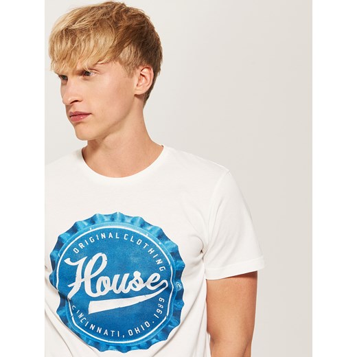 House - T-shirt z nadrukiem house - Kremowy  House XXL 