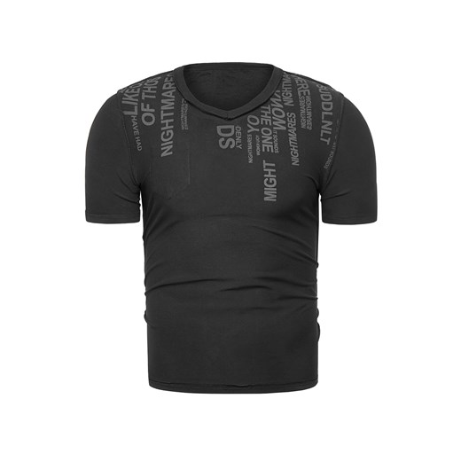 Męska koszulka t-shirt tx107 - czarna Risardi  S 