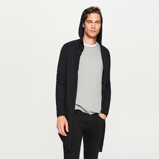 Reserved - Długi sweter z kapturem - Czarny Reserved  L/X 