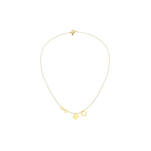 Złoty Naszyjnik Koniczynka Oponka +8  Perlove  Biżuteria-Perlove
