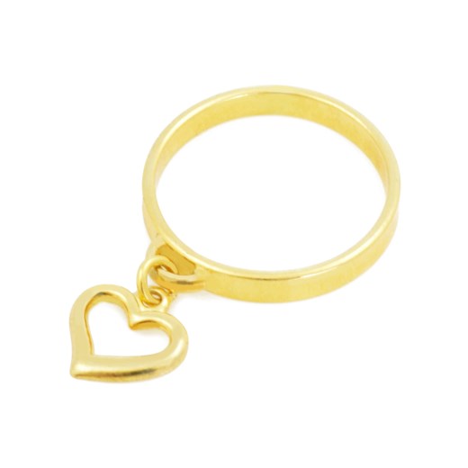 Złoty pierścionek z zawieszką SERDUSZKO Perlove   Biżuteria-Perlove